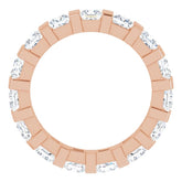 14K Rose 2 3/8 CTW Natural Diamond Eternity Band Size 5